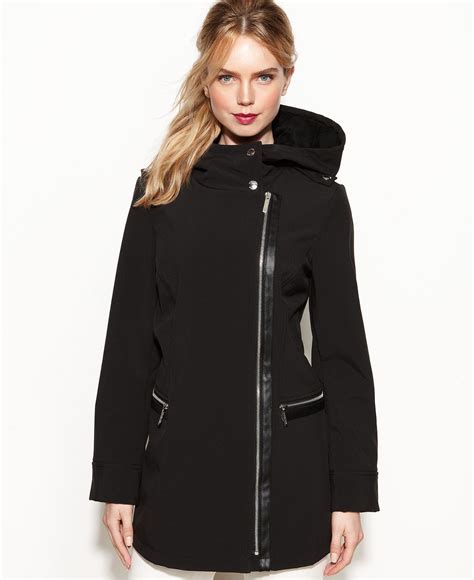 michael kors faux leather piping soft shell|Macy's.